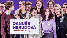 Volební táb kandidátky na prezidentku Danue  Nerudové (14. ledna 2023)