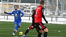 Mladoboleslavský záloník Marek Matjovský v pípravném utkání proti Táborsku.