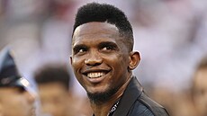 Bývalý úto�ník Samuel Eto'o, dnes �éf kamerunského fotbalového svazu, na snímku...
