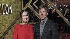 Margot Robbie a Brad Pitt (Londýn, 12. ledna 2023)
