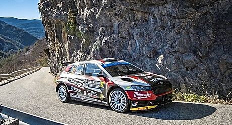 Erik Cais s Petrem Tínským na Rally Monte Carlo