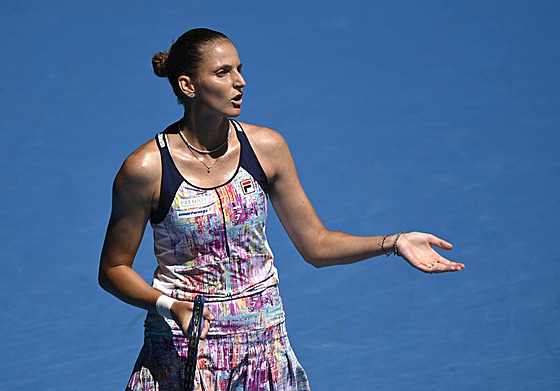 Karolína Plíková ve tvrtfinále Australian Open.