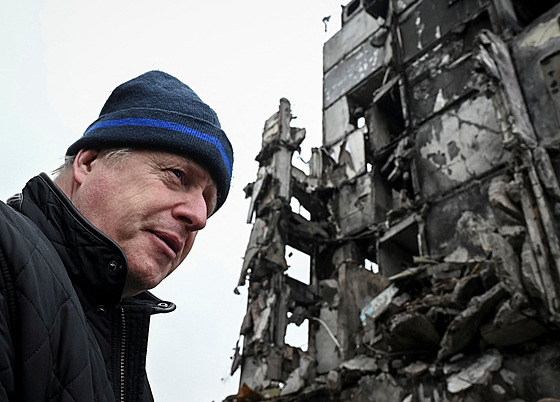 Britský expremiér Boris Johnson na návtv Ukrajiny. (22. ledna 2023)