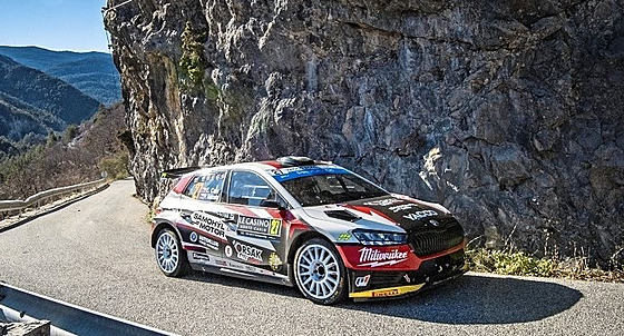 Erik Cais s Petrem Tínským na Rally Monte Carlo