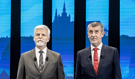 Souasný prezident Petr Pavel a jeho soupe v poslední volb hlavy státu Andrej Babi