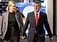 Andrej Babiš a jeho manželka Monika přichází na debatu do televize Prima. (25....