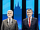 Andrej Babi a Petr Pavel v debat televize Prima (25. ledna 2023)