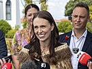 Konící novozélandská premiérka Jacinda Ardernová (24. ledna 2023)