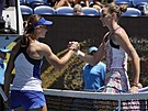 eská tenistka Karolína Plíková zápase tetího kola Australian Open s Ruskou...