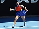 Lotyka Jelena Ostapenková bhem osmifinále Australian Open.