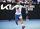 Srb Novak Djokovi ve tvrtfinále Australian Open.