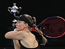 Jelena Rybakinová bhem finále enské dvouhry na Australian Open.