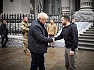 Britský expremiér Boris Johnson na návtv Ukrajiny  (22. ledna 2023)