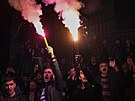 Protesty ped védským konzulátem v Istanbulu kvli pálení koránu pi protestu...