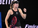 Kazaka Jelena Rybakinová se raduje z postupu do semifinále Australian Open.