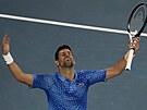 Novak Djokovi po desátém triumfu na Australian Open.