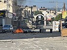 Izraelská armáda se stetla s Palestinci v Denínu na Západním behu Jordánu....