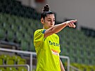 María Condeová z USK Praha se chystá na zápas.