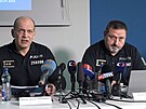 Policejní editel Martin Vondráek a editel cizinecké policie Milan Majer.