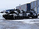 Dánské tanky Leopard 2 na estonské základn (19. ledna 2023)