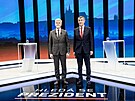 Andrej Babi a Petr Pavel v debat televize Prima (25. ledna 2023)