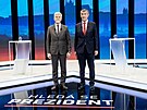 Andrej Babi a Petr Pavel v debat na televizi Prima. (25. ledna 2023)