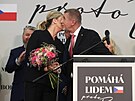 Za podporu podkoval Andrej Babi hlavn své manelce Monice. (28. ledna 2023)