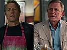 Hugh Grant a Daniel Craig ve filmu Na noe: Glass Onion (2022)