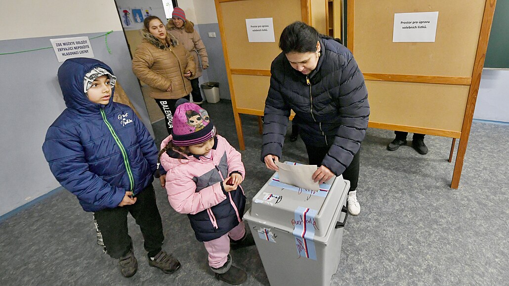 Druhé kolo prezidentských voleb v ústeckých Předlicích. (27. ledna 2023)