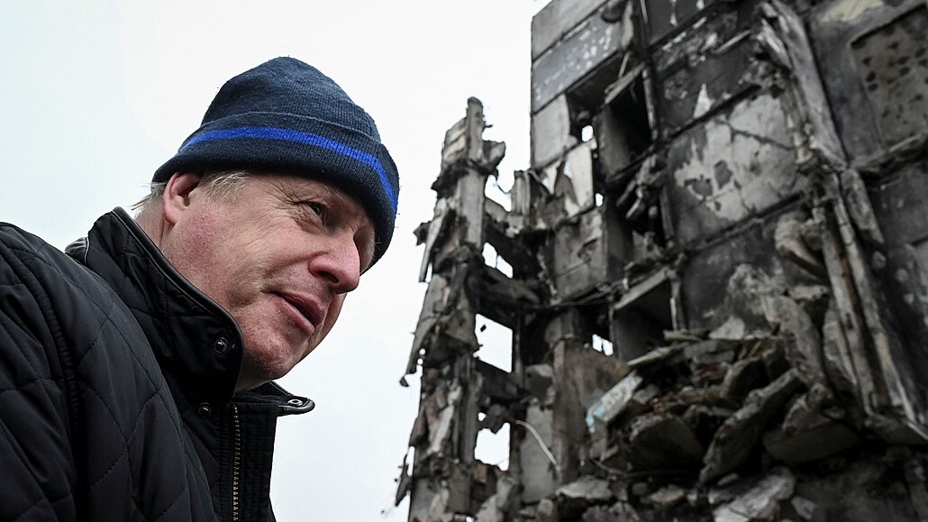 Britský expremiér Boris Johnson na návtv Ukrajiny. (22. ledna 2023)