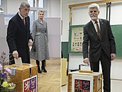 Češi volí novou hlavu státu ve 2. kole prezidentské volby. Na snímku Andrej...