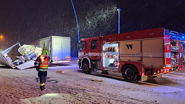 Nehoda na Radotnskm most zablokovala prask okruh (21. ledna 2023)