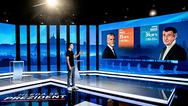 Příprava prezidentského Superduelu mezi Andrejem Babišem a Petrem Pavlem na CNN Prima NEWS a na TV Prima. (24. ledna 2023)