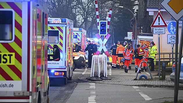 Sedm lidí bylo zraněno po útoku nožem v regionálním vlaku na severu Německa. (25. ledna 2023)