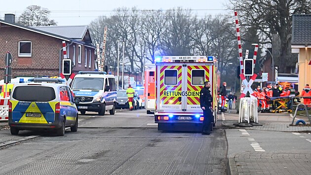 Sedm lidí bylo zraněno po útoku nožem v regionálním vlaku na severu Německa. (25. ledna 2023)