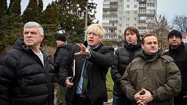 Britsk expremir Boris Johnson na nvtv Ukrajiny (22. ledna 2023)