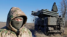 Ukrajinský systém protivzduné obrany Pancir-S1 v Luhanské oblasti (25. ledna...