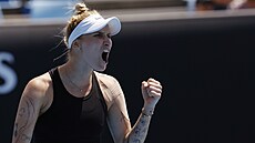 Česká tenistka Markéta Vondroušová během třetího kola Australian Open.