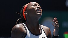 Amerianka Coco Gauffová bhem osmifinále Australian Open.