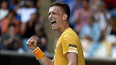Jiří Lehečka se raduje v osmifinále Australian Open. | na serveru Lidovky.cz | aktuální zprávy