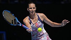 eská tenistka Karolína Plíková ve tvrtfinále Australian Open.