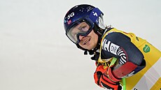 Norský lyžař Henrik Kristoffersen v cíli obřího slalomu ve Schladmingu.