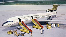 Propagační snímek letadla Trident společnosti Channel Airways