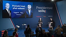 Poslední debata před druhým kolem prezidentské volby na Českém rozhlasu. (27....