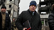 Britský expremiér Boris Johnson na návtv Ukrajiny (22. ledna 2023)