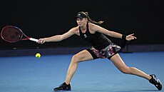 Jelena Rybakinová z Kazachstánu bhem semifinále Australian Open.
