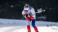 Tomá� Mikyska b�hem sprintu v italské Anterselv�.