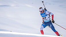 Vítzslav Hornig bhem sprintu v italské Anterselv.