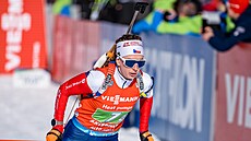 Jessica Jislová pi tafet v italské Anterselv.