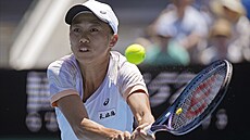 Číňanka Čang Šuaj v osmifinálovém zápase na Australian Open.